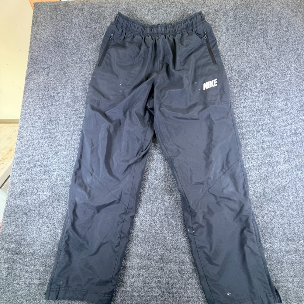 Nike Track Pants Mens L Black Meshā Lined Ankle Zipper Activewear Training
